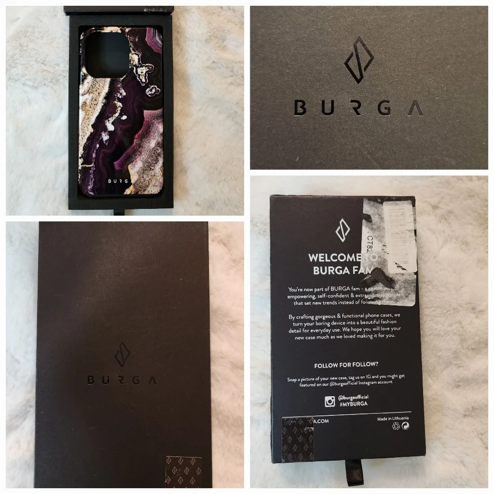 Burga Tough iPhone 14 Pro Case Purple Skies New in Box